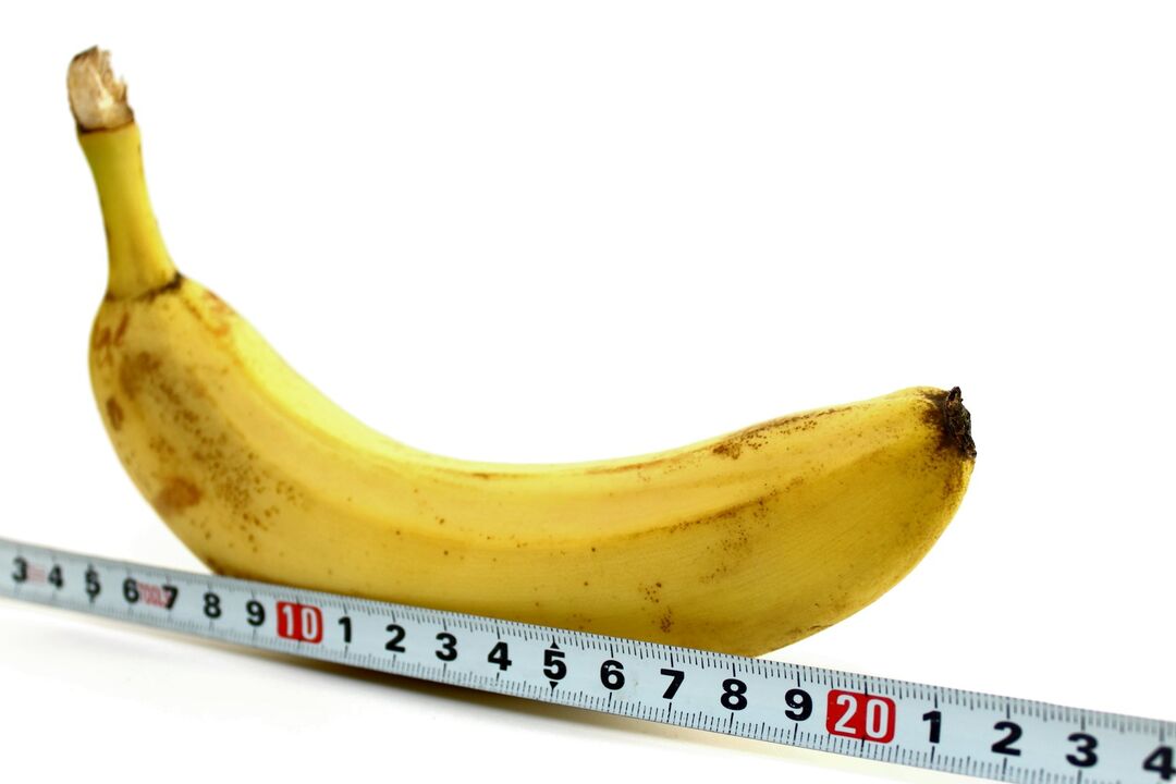 Penis size in the example of a banana