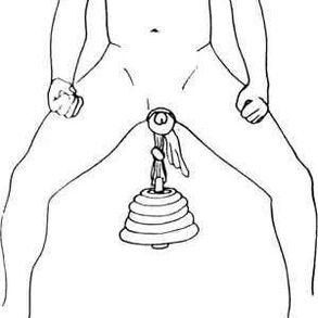 Penis enlargement with hanging weight